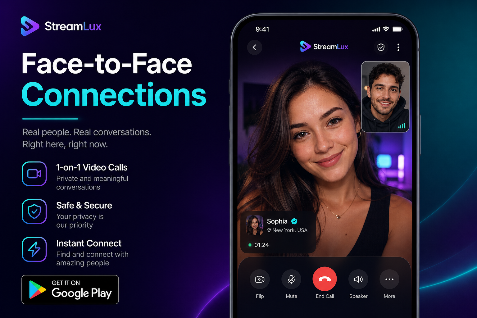 Face-to-Face Connections — 1-on-1 video call
